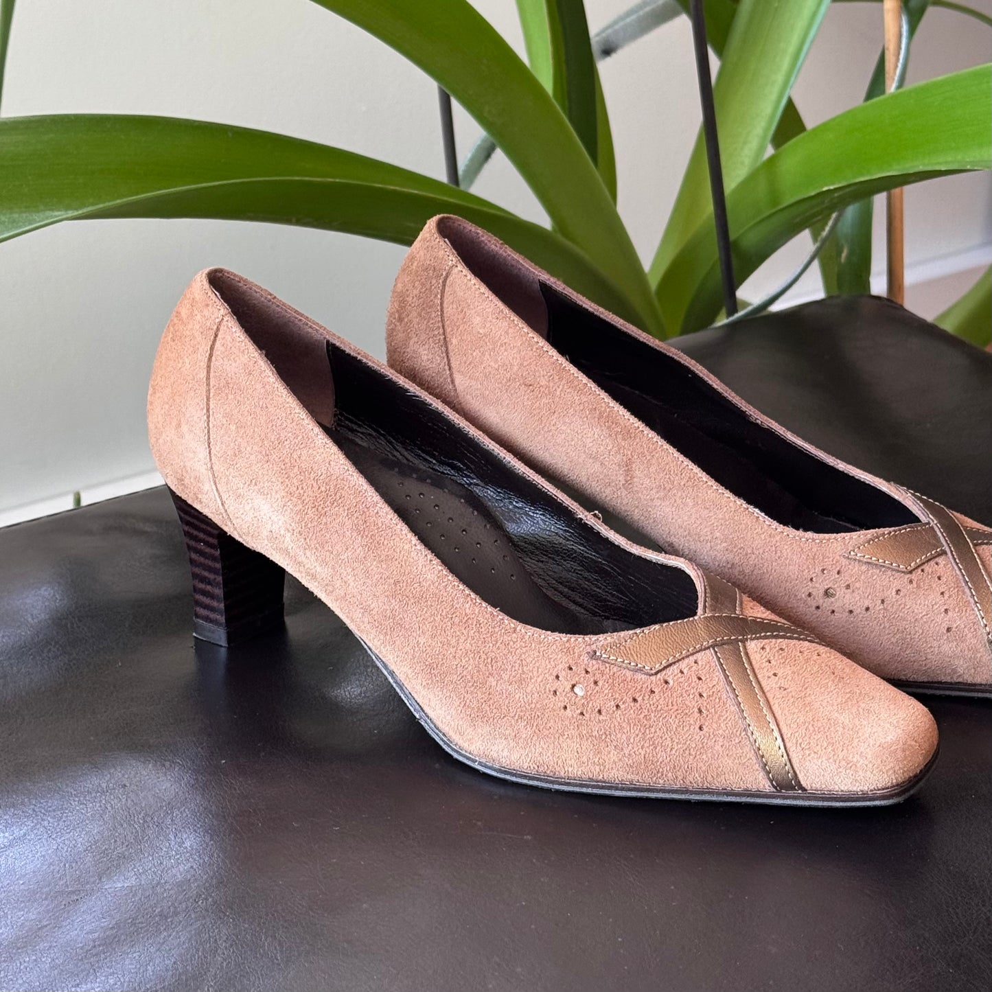 Brown Suede Heels