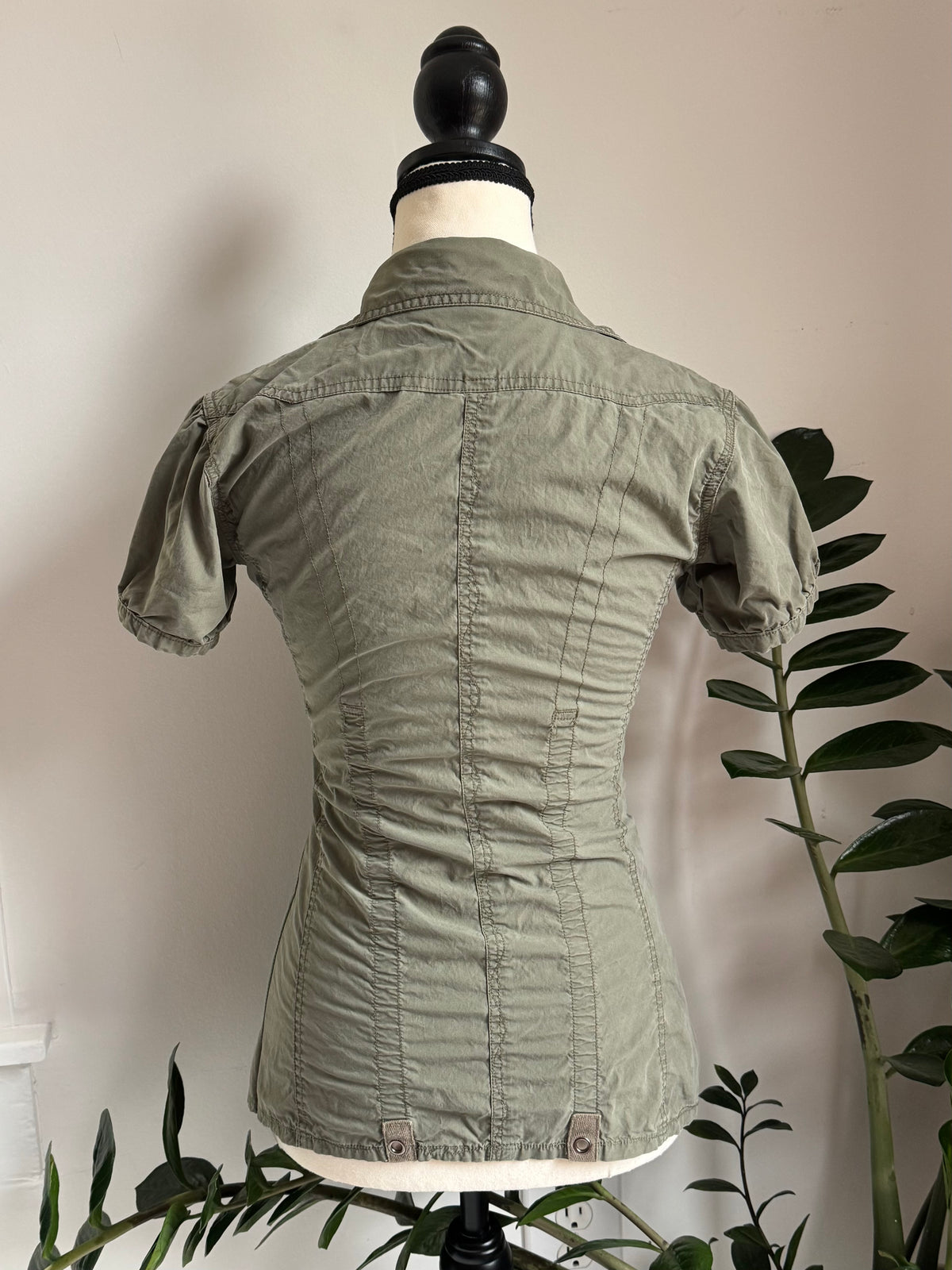 Sage Green Reworked Blouse