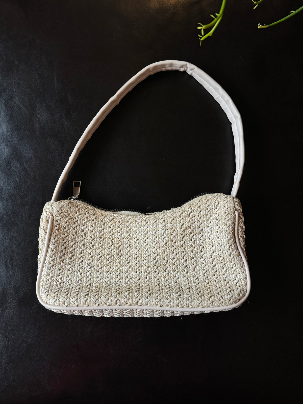 Beige Macrame Purse