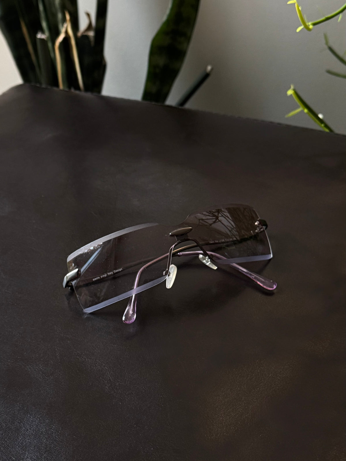 Dark Purple Rectangle Sunglasses