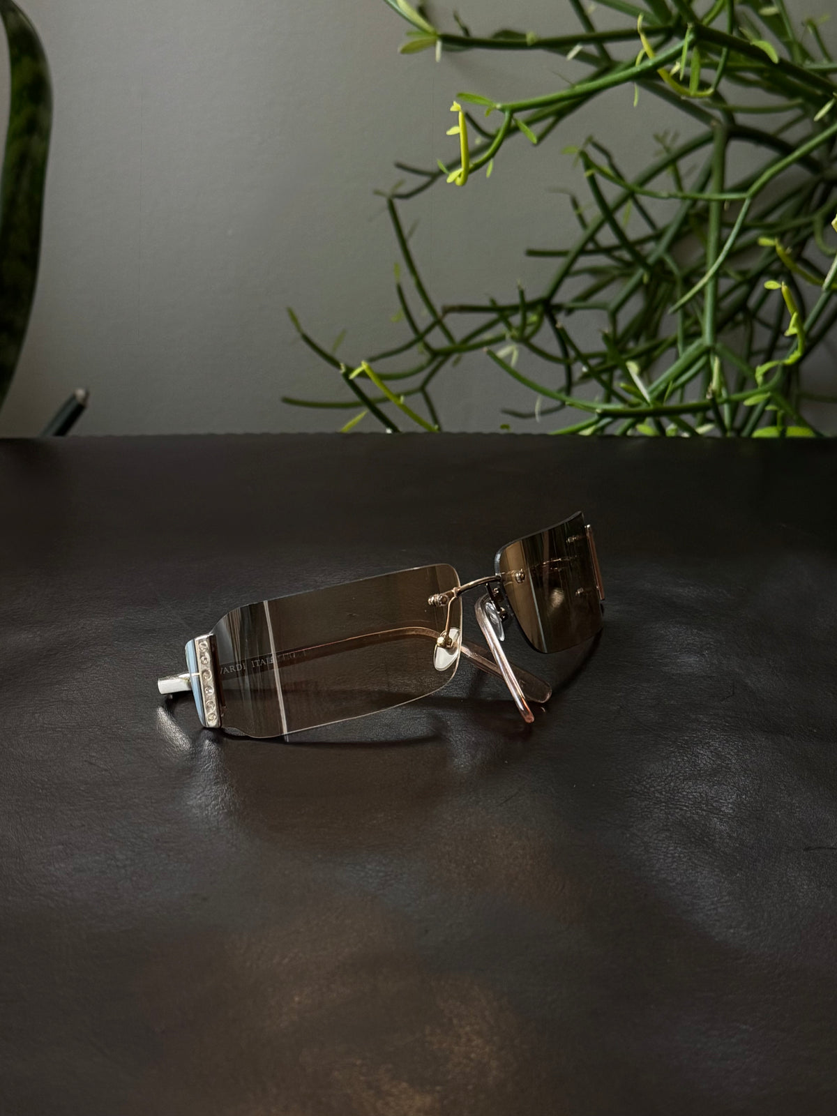 Light Brown Rectangle Sunglasses