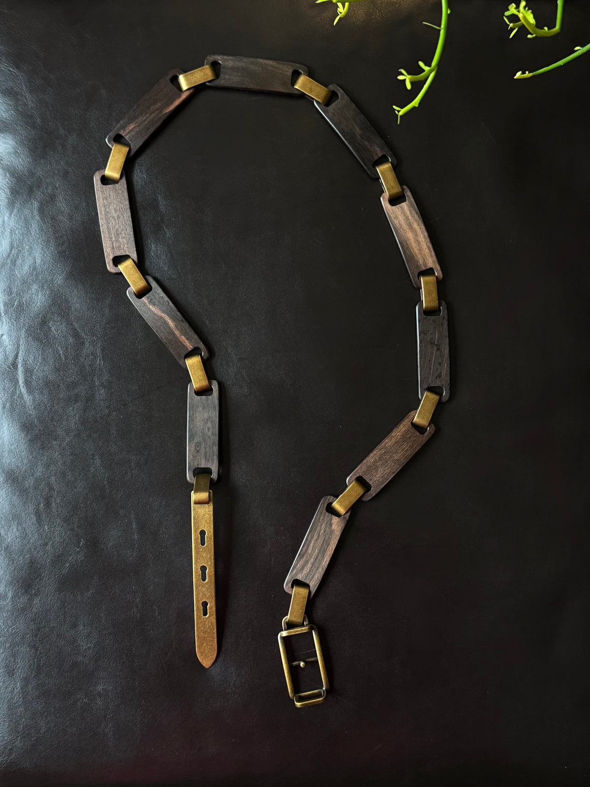 Wooden & Gold Belt