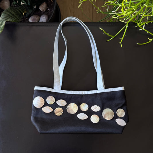 Black & Silver Shell Mini Purse