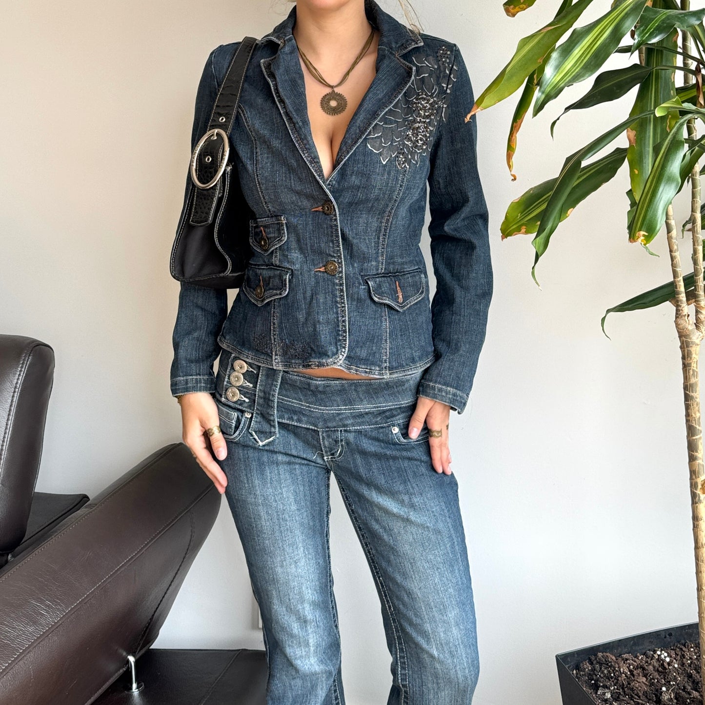 Beaded Denim Jacket