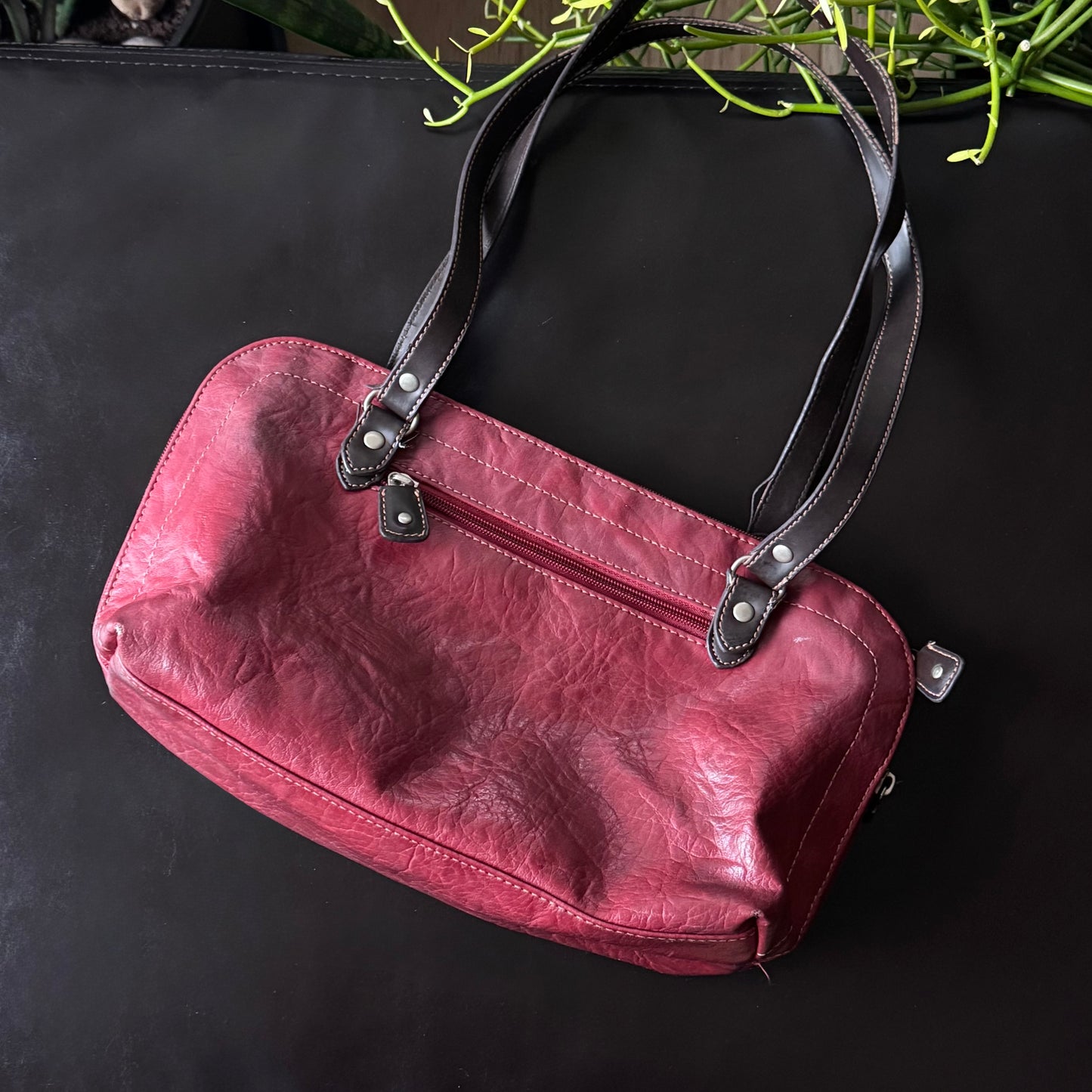 Dark Red & Brown Purse