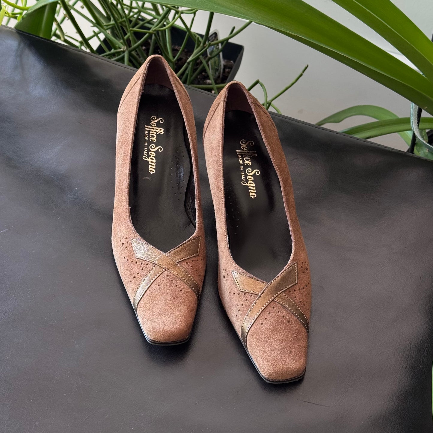 Brown Suede Heels