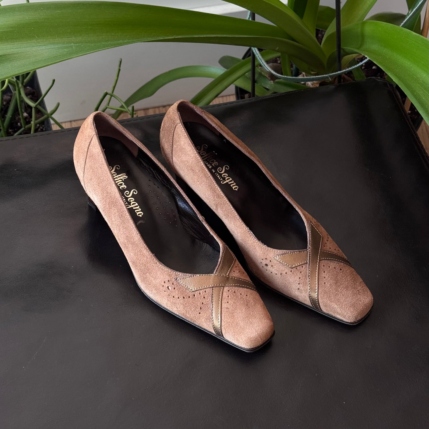 Brown Suede Heels